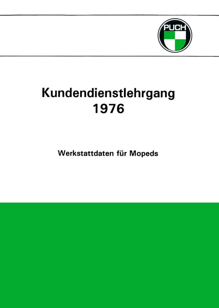 Puch Kundendienstlehrgang 1976, Buchcover