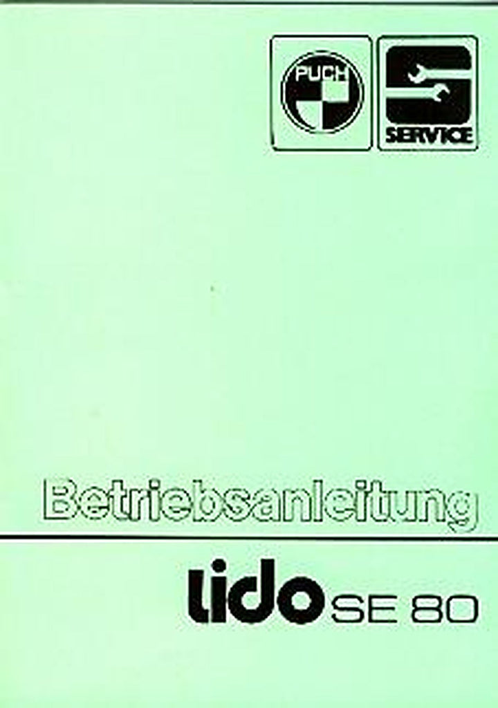 Puch Motorroller Lido SE 80, Betriebsanleitung, Buchcover