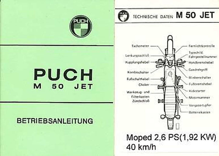 Puch M 50 Jet Betriebsanleitung, Buchcover