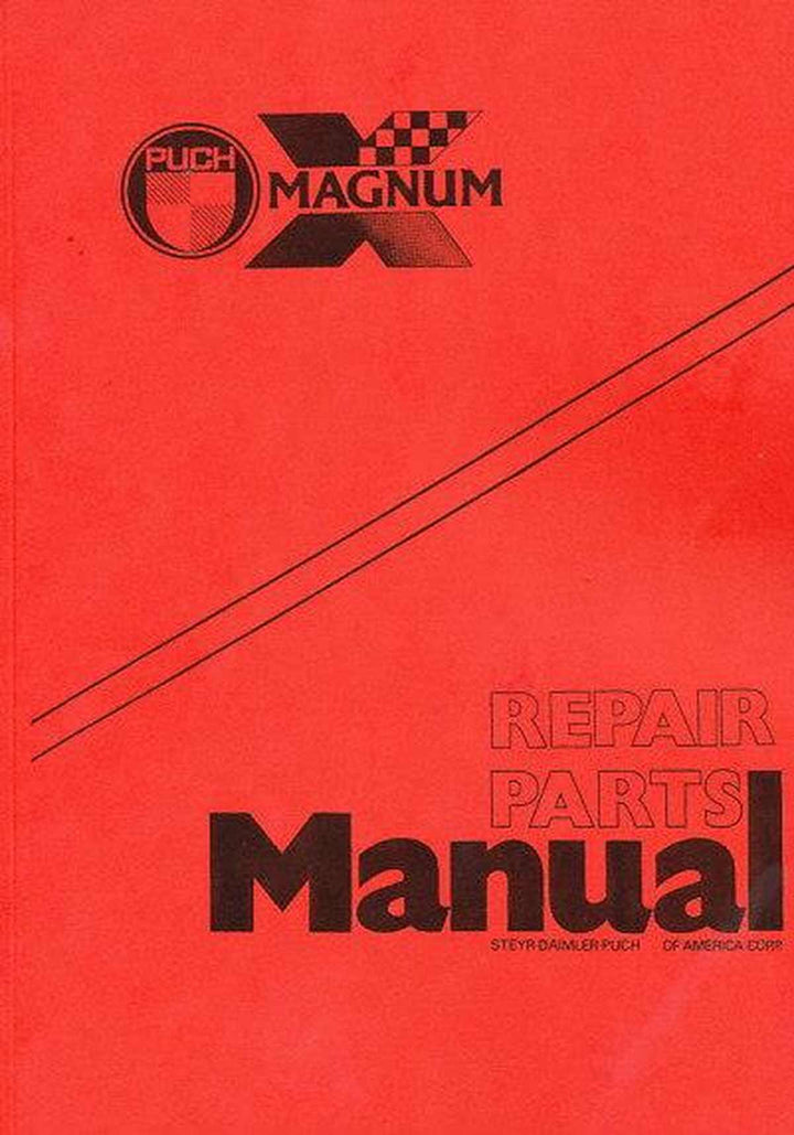 Puch Magnum X, Minicross für Kinder, Reparaturanleitung und Ersatzteilkatalog, Buchcover