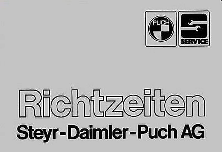Puch Richtzeiten für Werkstätten, Buchcover
