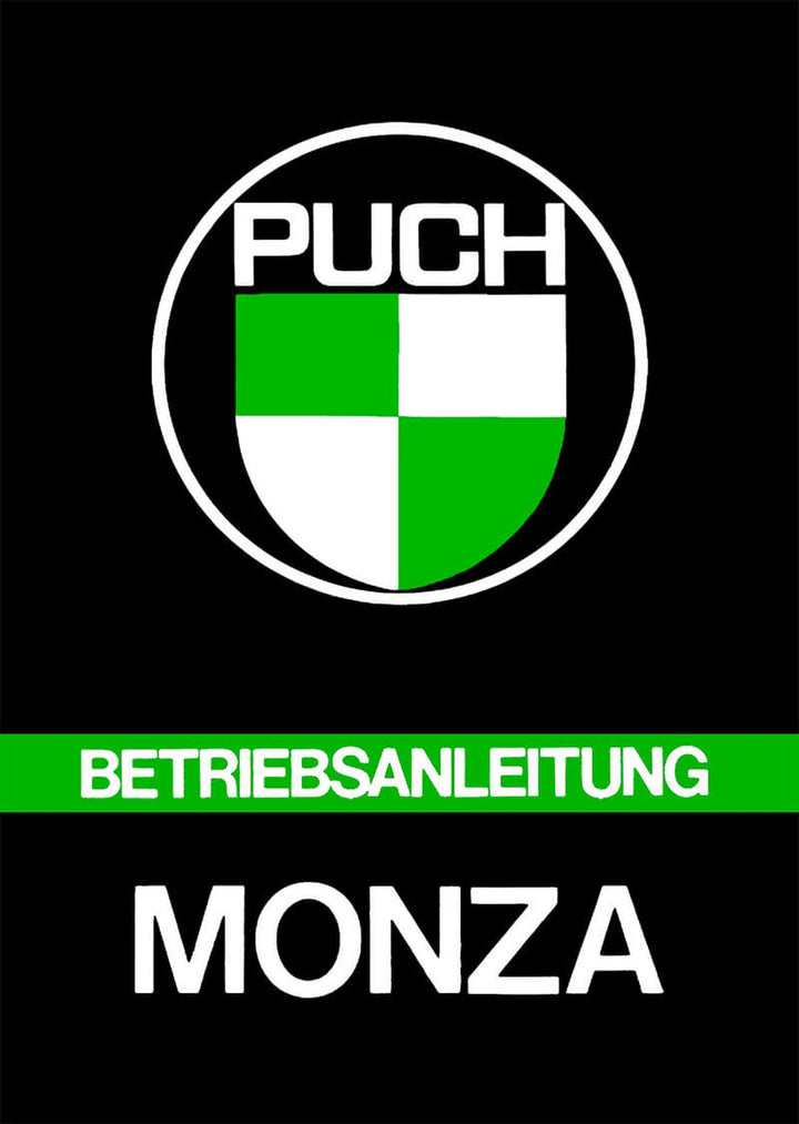 Puch Monza 4 SL, 4-Gang, Betriebsanleitung, Buchcover