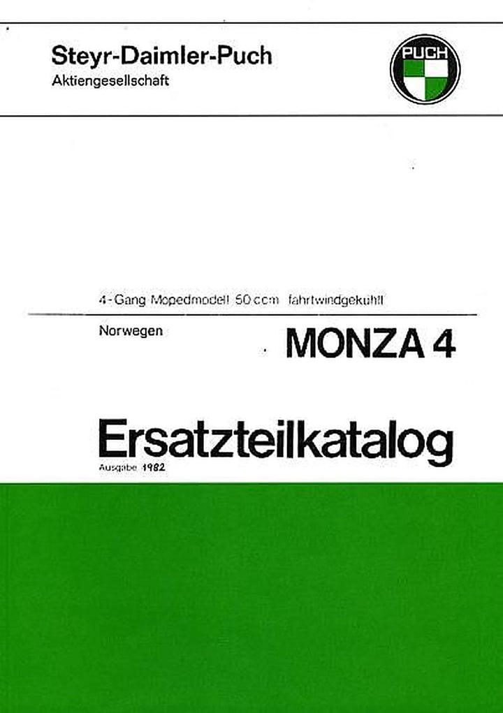 Puch Monza 4 (Norwegen) Ersatzteilkatalog, Buchcover