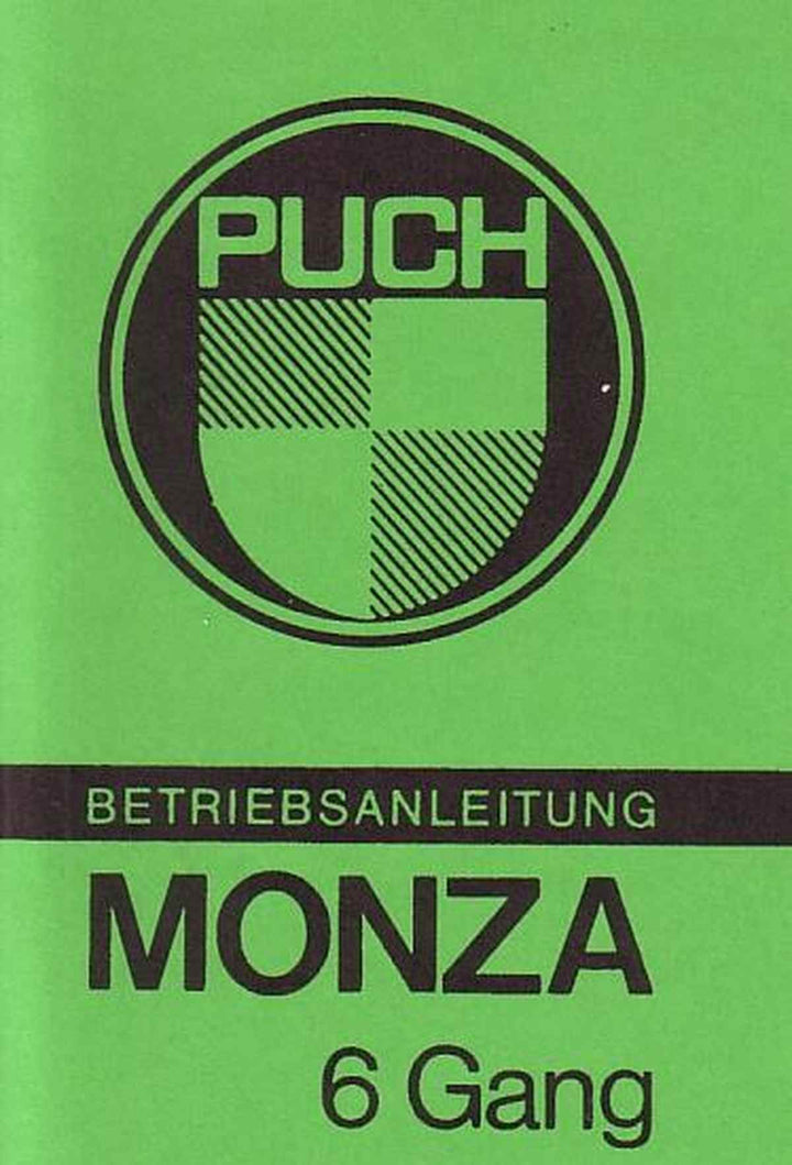 Puch Monza 6-Gang, Betriebsanleitung, Buchcover