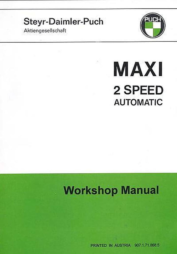 Puch Moped Maxi, (2-speed-automatic), workshop manual, Buchcover