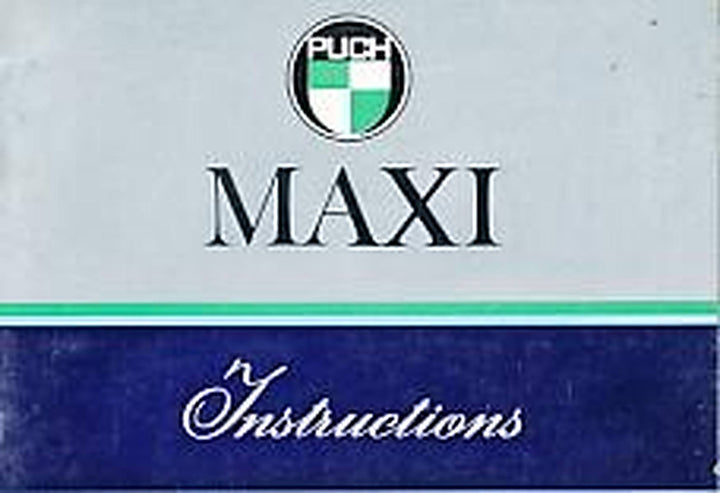 Puch Moped Maxi, Buchcover