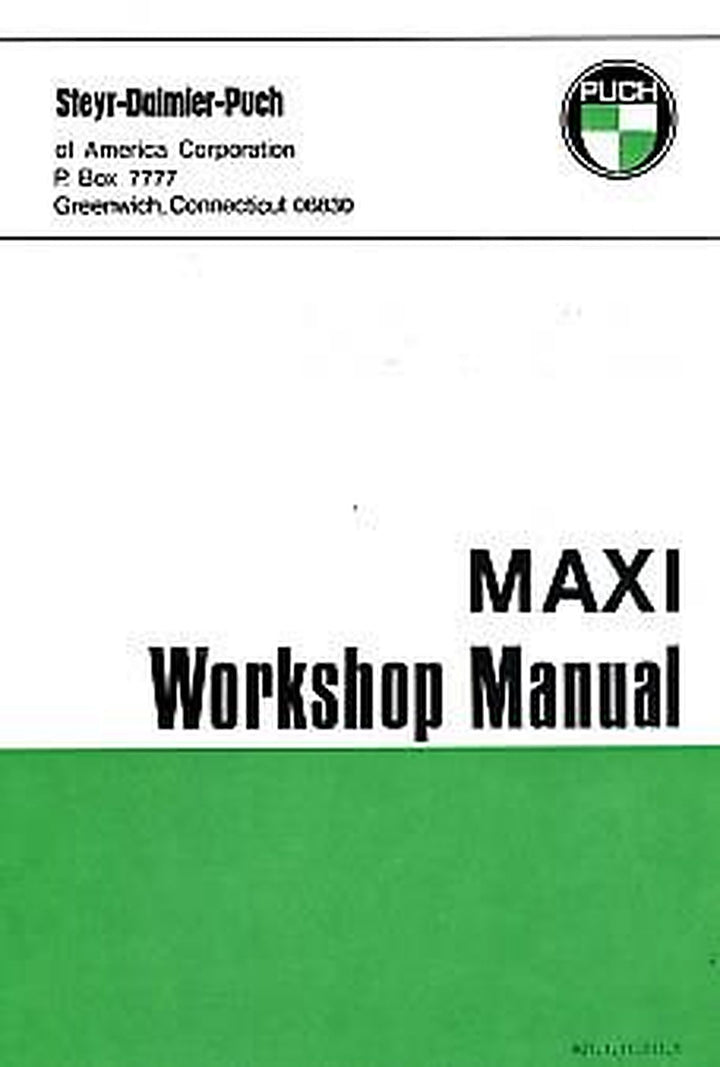 Puch Moped Maxi, (USA), workshop manual, Buchcover