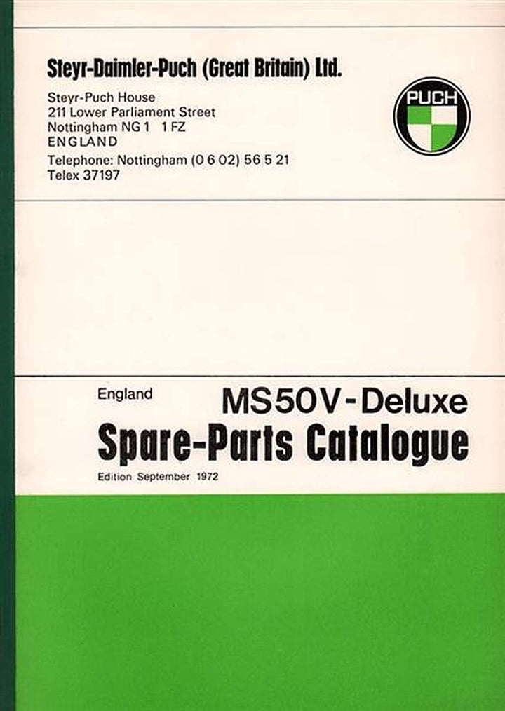 Puch Moped MS50V-Deluxe Spare Parts, Buchcover