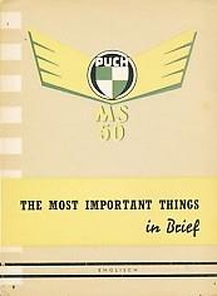 Puch Moped MS 50 Owner´s Manual, Buchcover