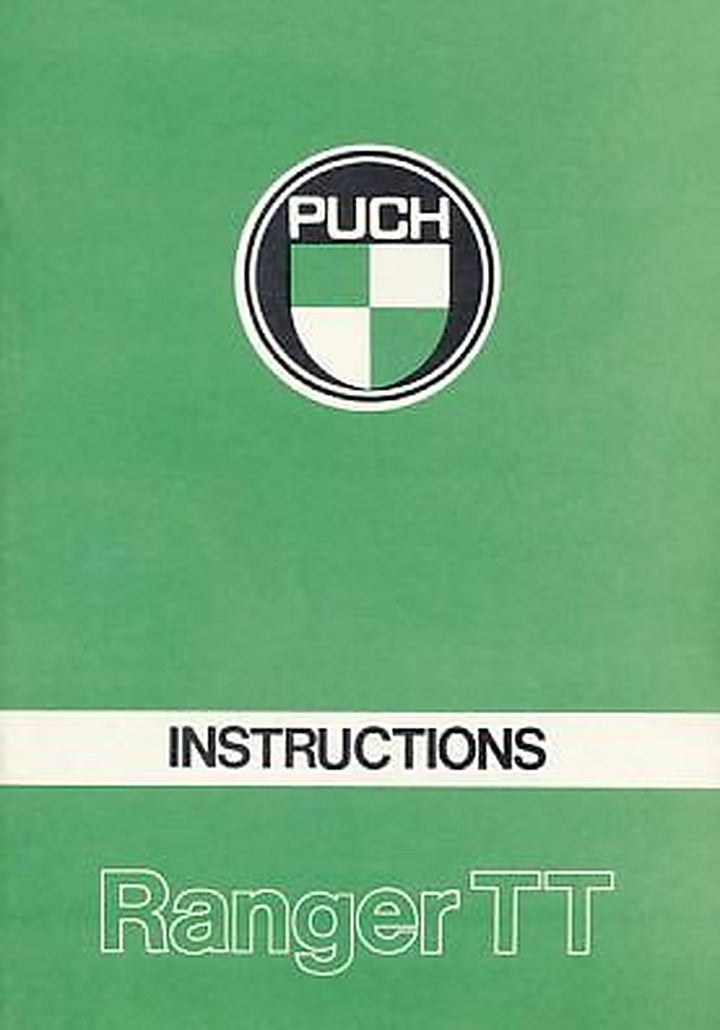 Puch Moped Ranger TT, Instructions, Owners Manual, Buchcover