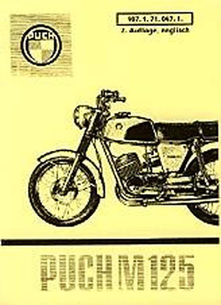 Puch M 125 (single piston) Owners Manual, Buchcover