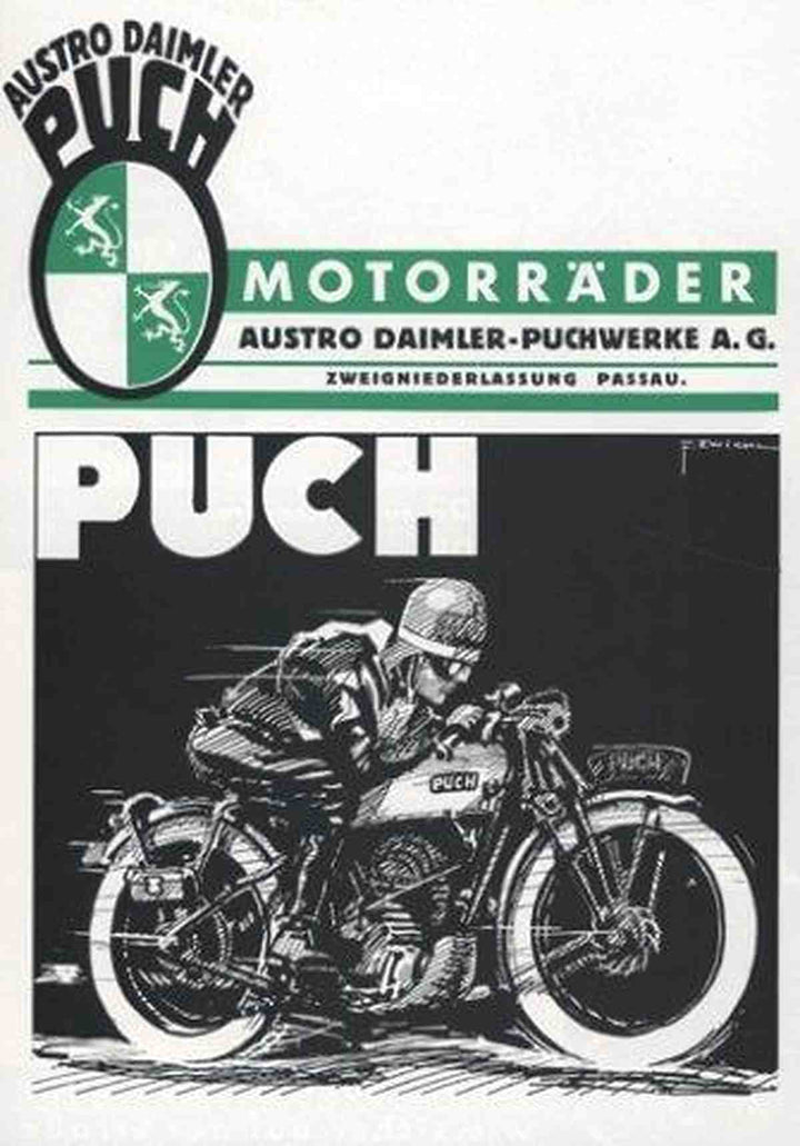 Puch Motorräder 200 ADP, 250 ADP, 200 S4, 250 S4, 500 V, 200 Luxus mit BW., 250 SS, 500 ADP, 500 N, Prospekt, Buchcover