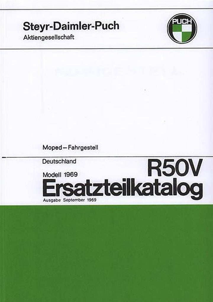 Puch R 50 V (Deutschland) Fahrgestell, Ersatzteilkatalog, Buchcover