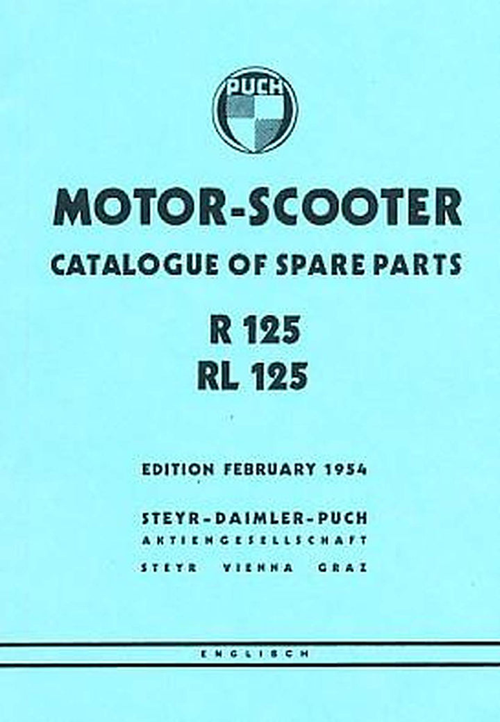 Puch 125 R / 125 RL, Scooter, Spare-parts-list, Buchcover