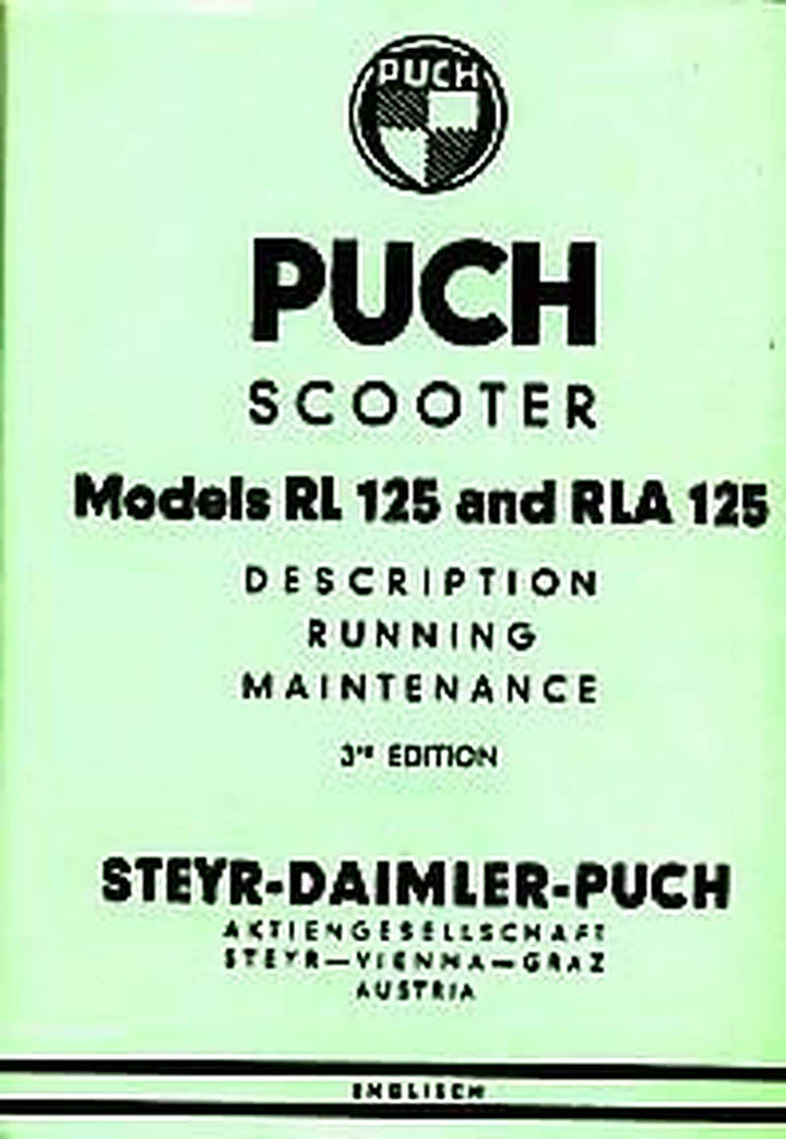 Puch Scooter 125 RL/RLA, Owners Manual, Buchcover