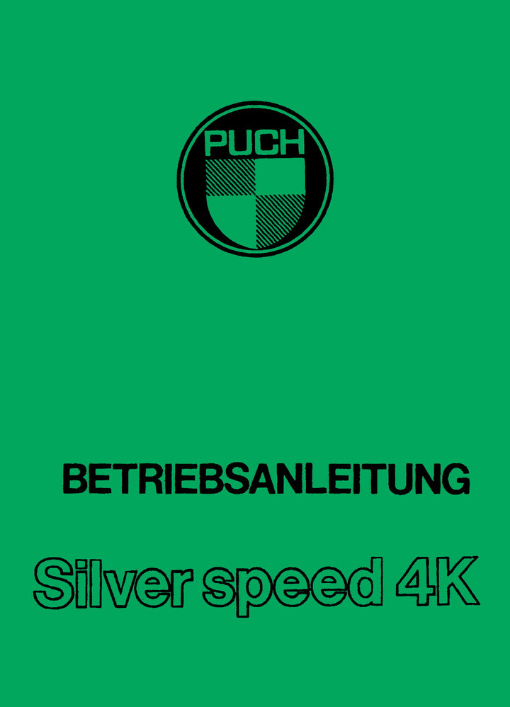 Puch Silver Speed 4K, Betriebsanleitung, Buchcover