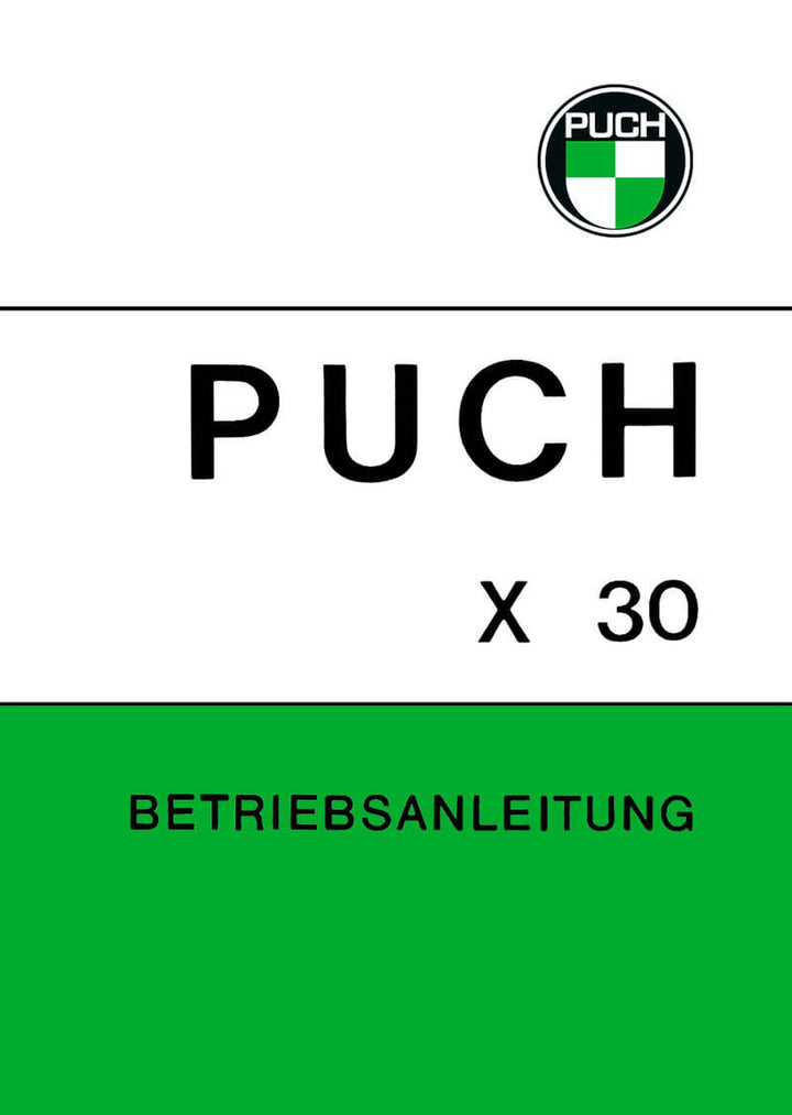 Puch X30 Sport NS/NL Bedienungsanleitung, Buchcover