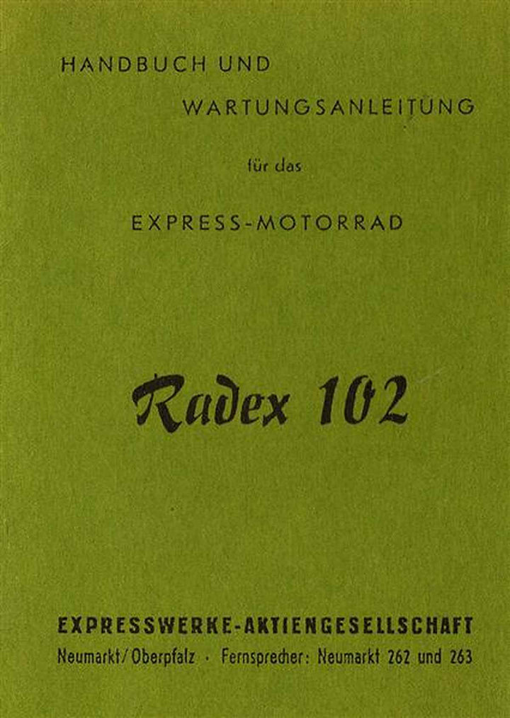 Express Radex 102 Betriebsanleitung, Buchcover