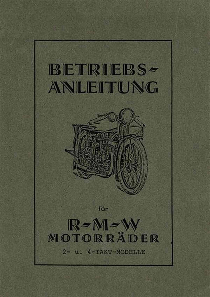RMW Motorräder Betriebsanleitung, Buchcover
