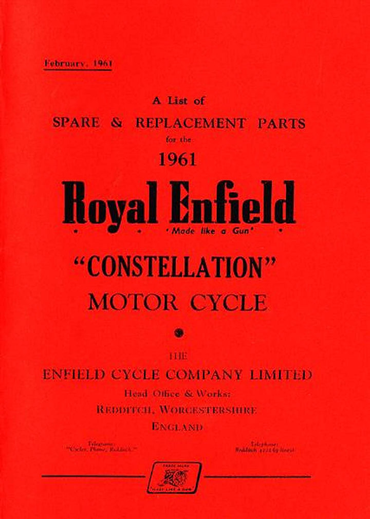 Royal Enfield Constellation Spare Parts, Buchcover