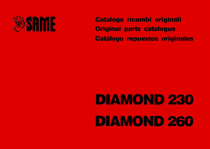 Same Diamond 230 und 260 Ersatzteilkatalog, Buchcover