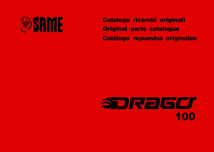 Same Drago 100 Ersatzteilkatalog, Buchcover