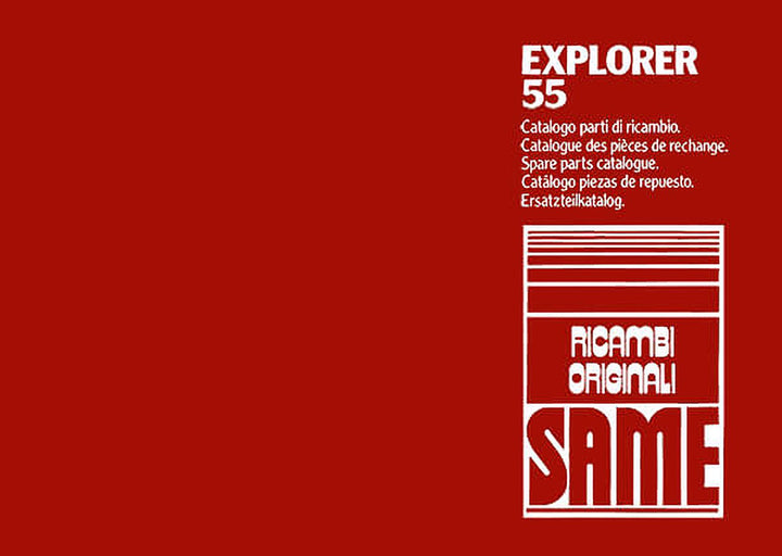 Same Explorer 55 Ersatzteilkatalog, Buchcover
