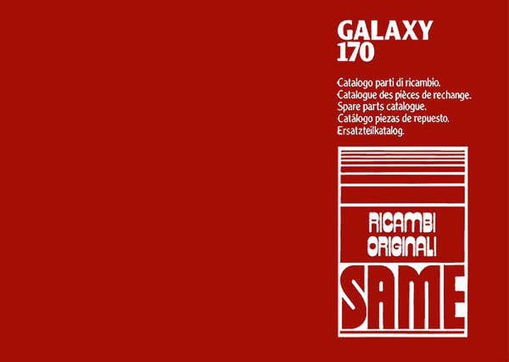 Same Galaxy 170 Ersatzteilkatalog, Buchcover