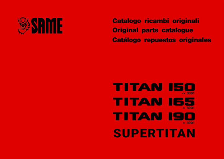 Same Titan 150 165 190 Supertitan Ersatzteilkatalog, Buchcover