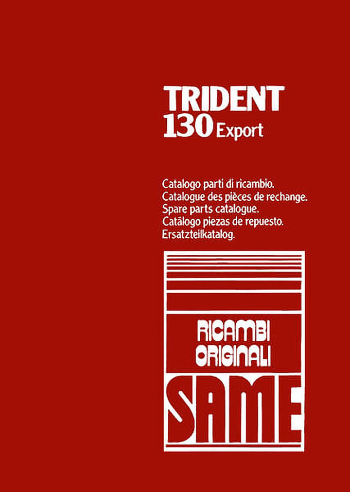 Same Trident 130 Export Ersatzteilkatalog, Buchcover