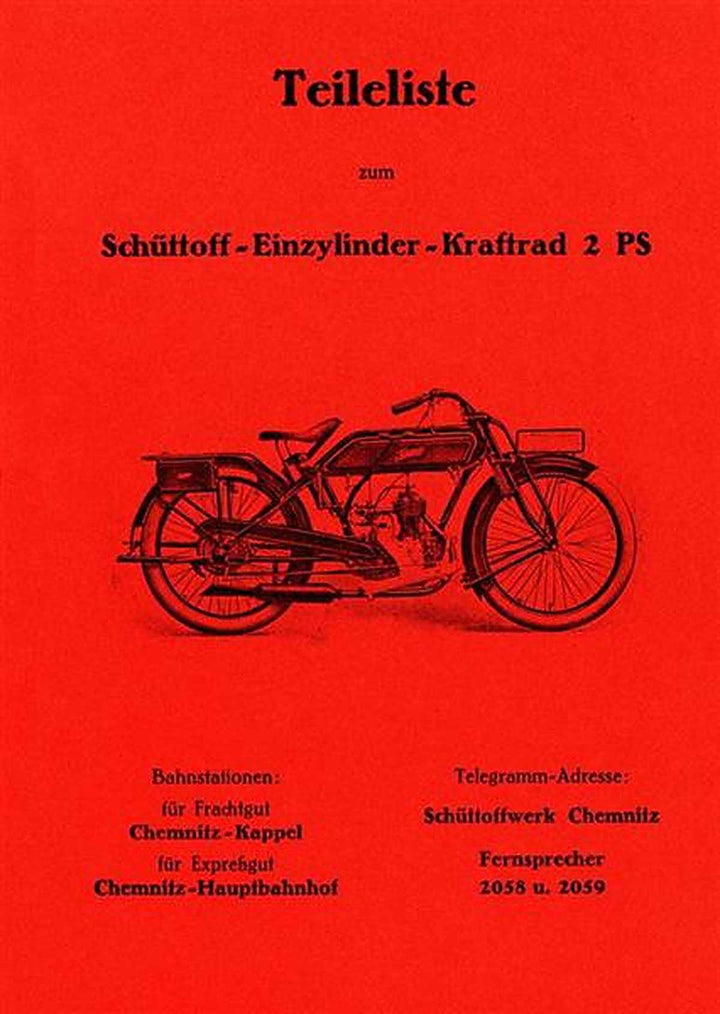 Schüttoff Motorrad Ersatzteilkatalog, Buchcover