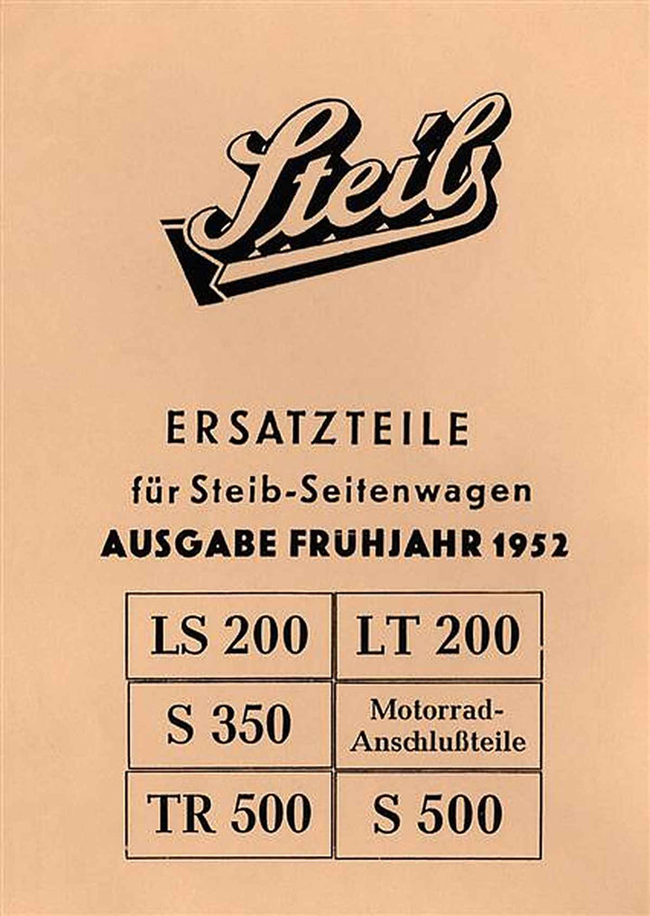 Steib Seitenwagen LS200 LT200 S350 TR500 S500 Ersatzteilkatalog, Buchcover
