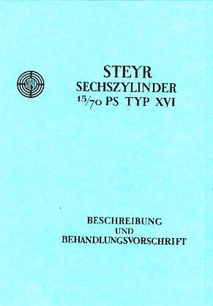 Steyr Typ 16 Betriebsanleitung, Buchcover