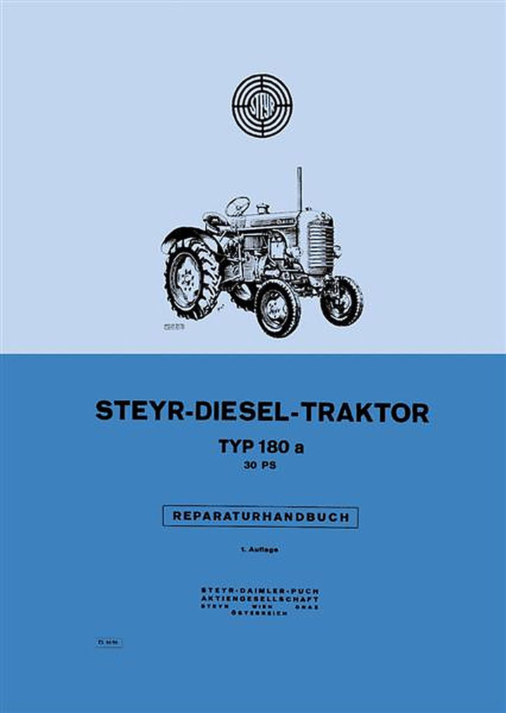 Steyr 180a - 30 PS Traktor Reparaturanleitung, Buchcover