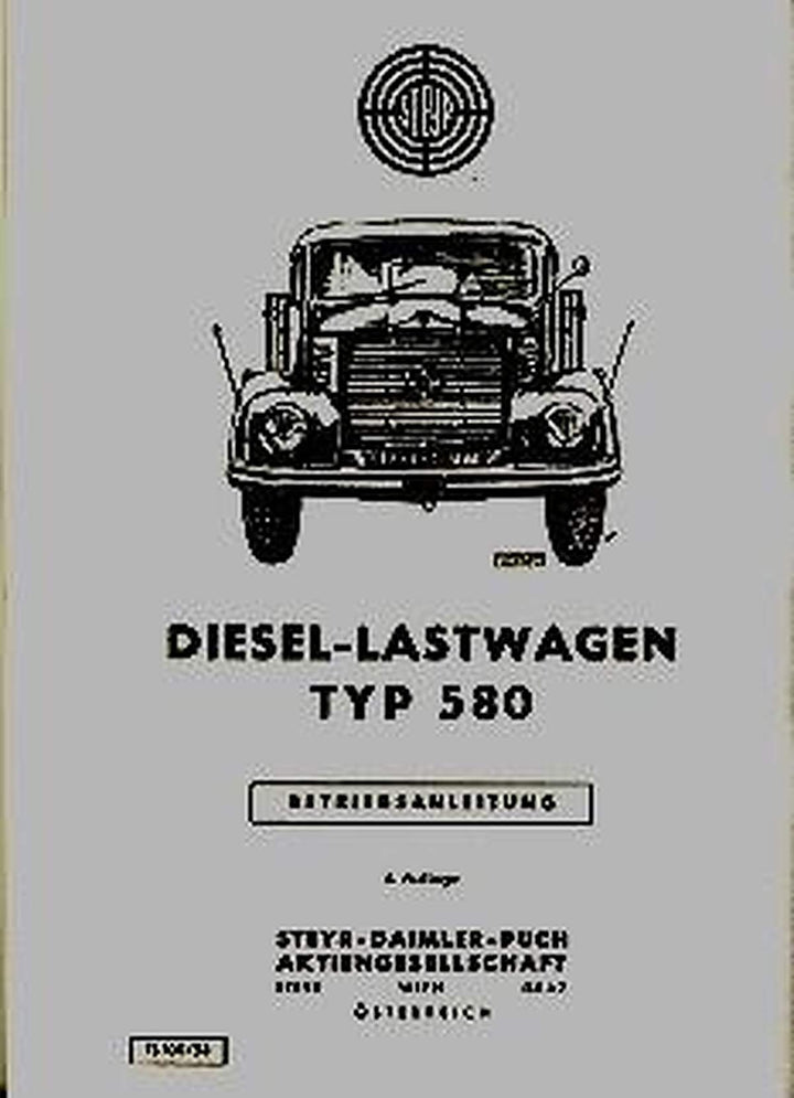 Steyr 580, 580 f und 580 g, Betriebsanleitung, Buchcover