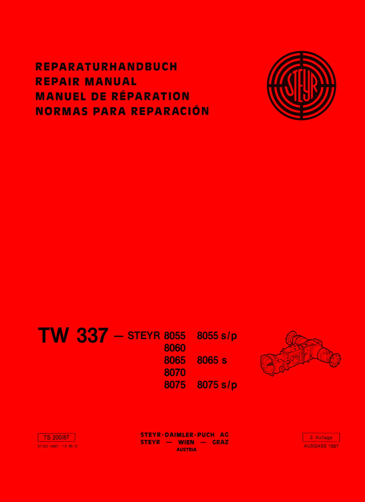 Steyr TW337 Reparaturanleitung, Buchcover