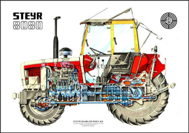 Steyr 8080 Traktor Poster, Poster-Motiv
