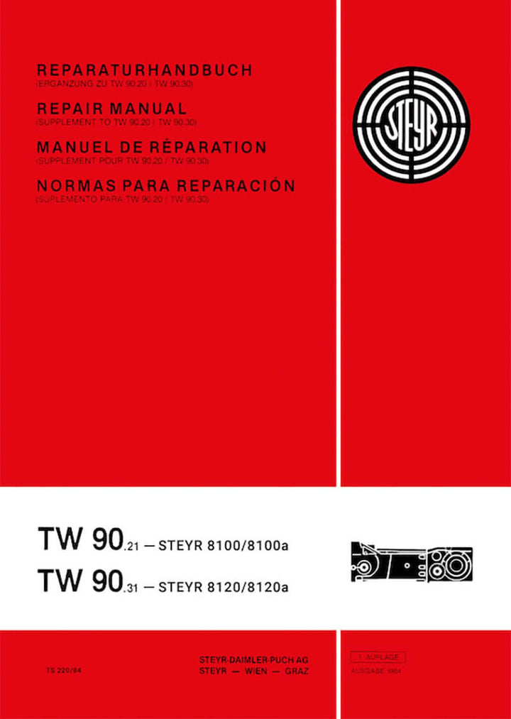 Steyr TW90.21 und TW90.31 Reparaturanleitung, Buchcover