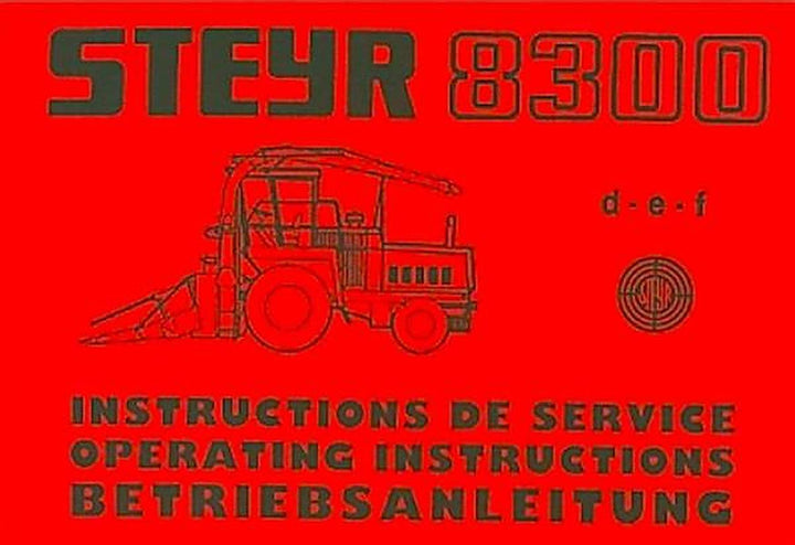 Steyr 8300 Traktor Betriebsanleitung, Buchcover