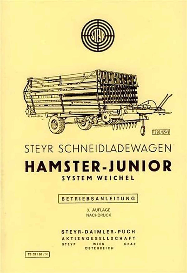 Steyr Hamster Junior System Weichel Betriebsanleitung, Buchcover