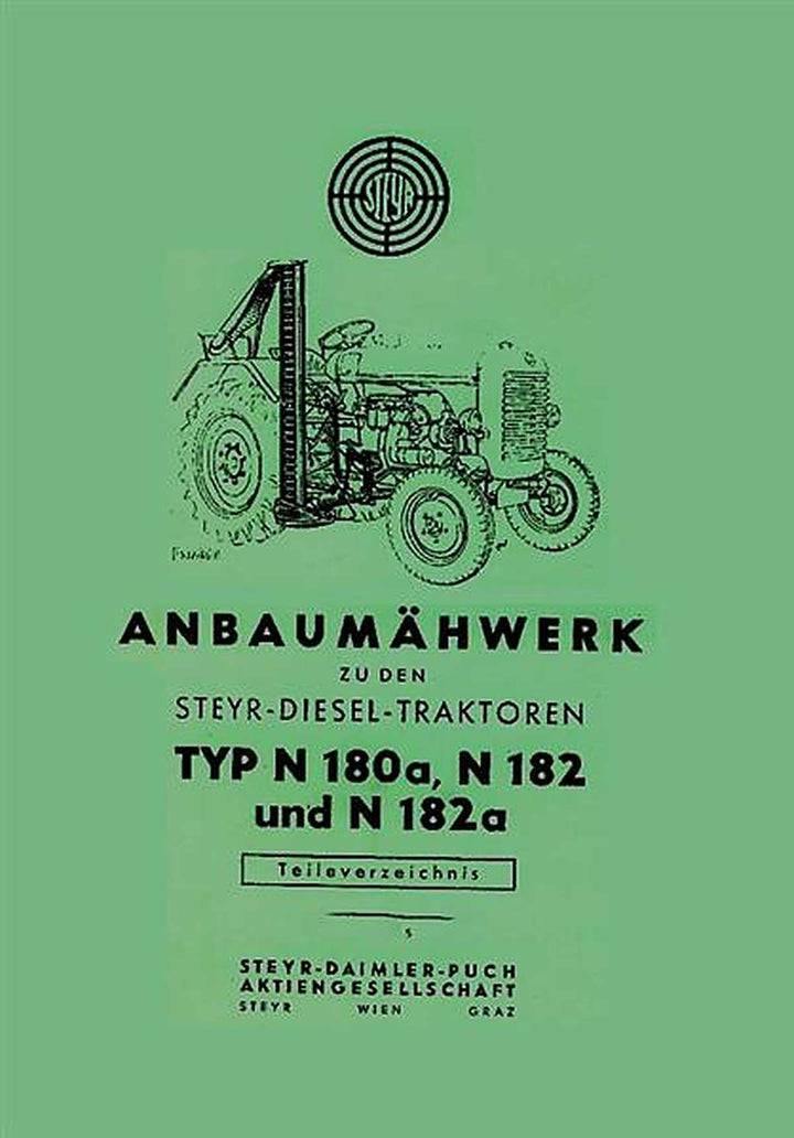 Steyr N180a N182 N182a Anbaumähwerk Ersatzteilkatalog, Buchcover