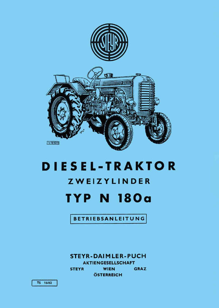 Steyr N180a Traktor Betriebsanleitung, Buchcover