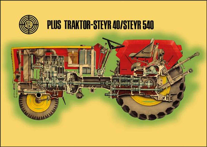 Steyr 40 und 540 Traktor Poster, Poster-Motiv