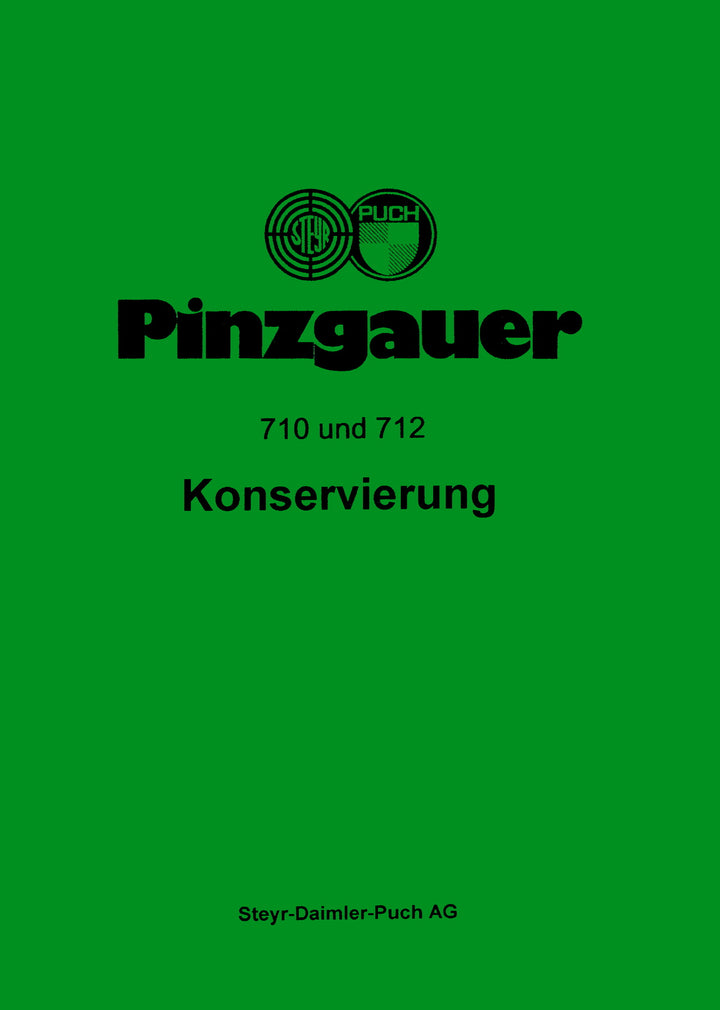 Puch Pinzgauer 710 M, 712 M, 710 K, 712 K, Konservierungspläne zur Nachkonservierung von Spalten und Hohlräumen, Buchcover