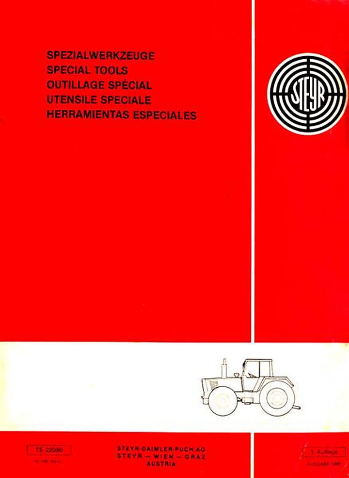 Steyr Spezialwerkzeuge für Traktoren - Ausgabe 1980, Buchcover