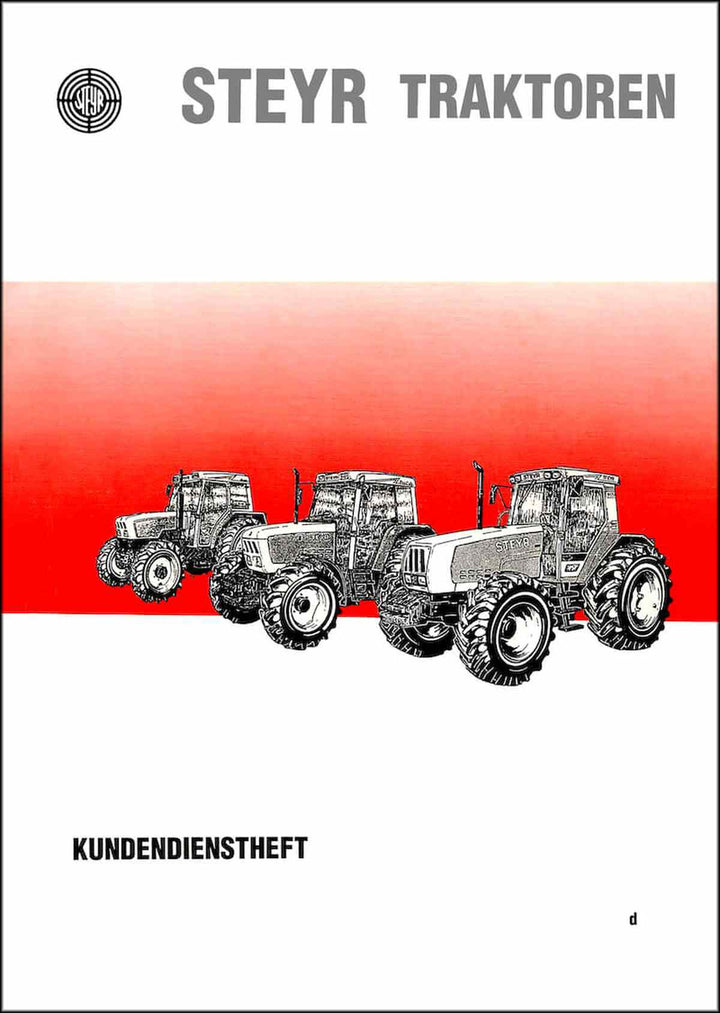 Steyr 600 900 9000 Traktor Kundendienstheft, Buchcover