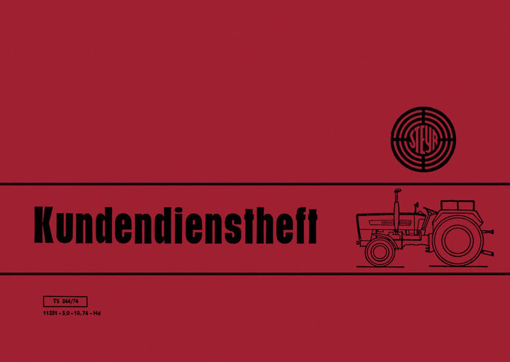 Steyr Plus-Serie Traktoren Kundendienstheft, Buchcover