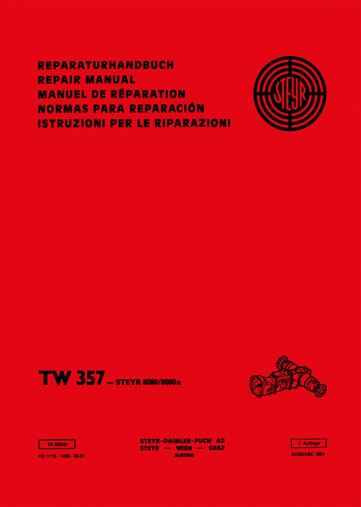 Steyr TW357 Reparaturanleitung, Buchcover