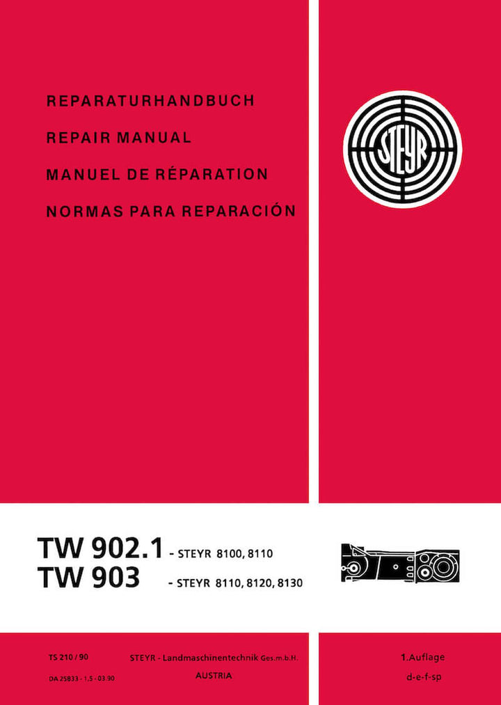Steyr TW902.1 und TW903 Reparaturanleitung, Buchcover