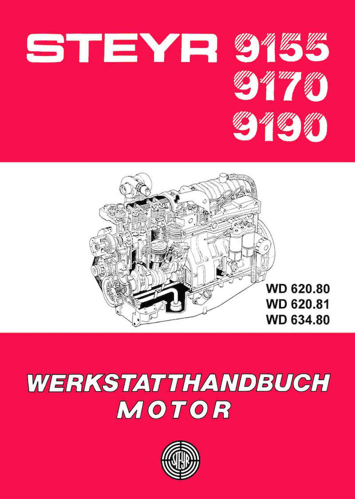 Steyr WD620 und WD634 Reparaturanleitung, Buchcover